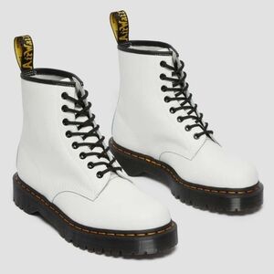 Dr.Martens 1460 Bex White Smooth Leather Lace Up Boots